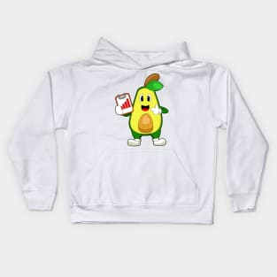 Avocado Secretary Graphic Kids Hoodie